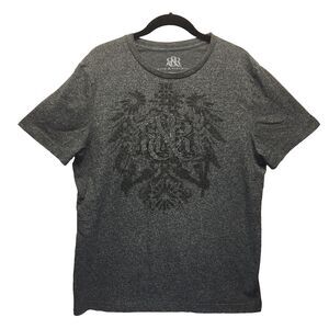 Rock & Republic Graphic T-Shirt Charcoal Short Sleeve LARGE